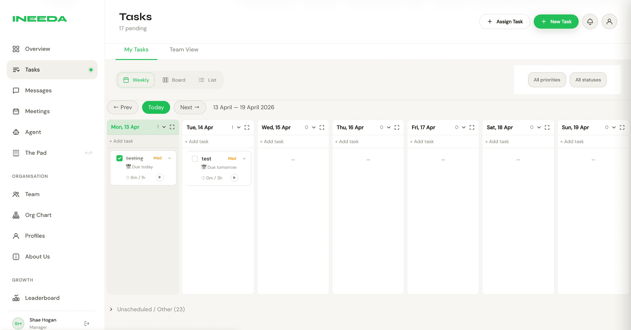 TASKS